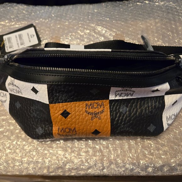 MCM Med Checkerboard Belt Bag